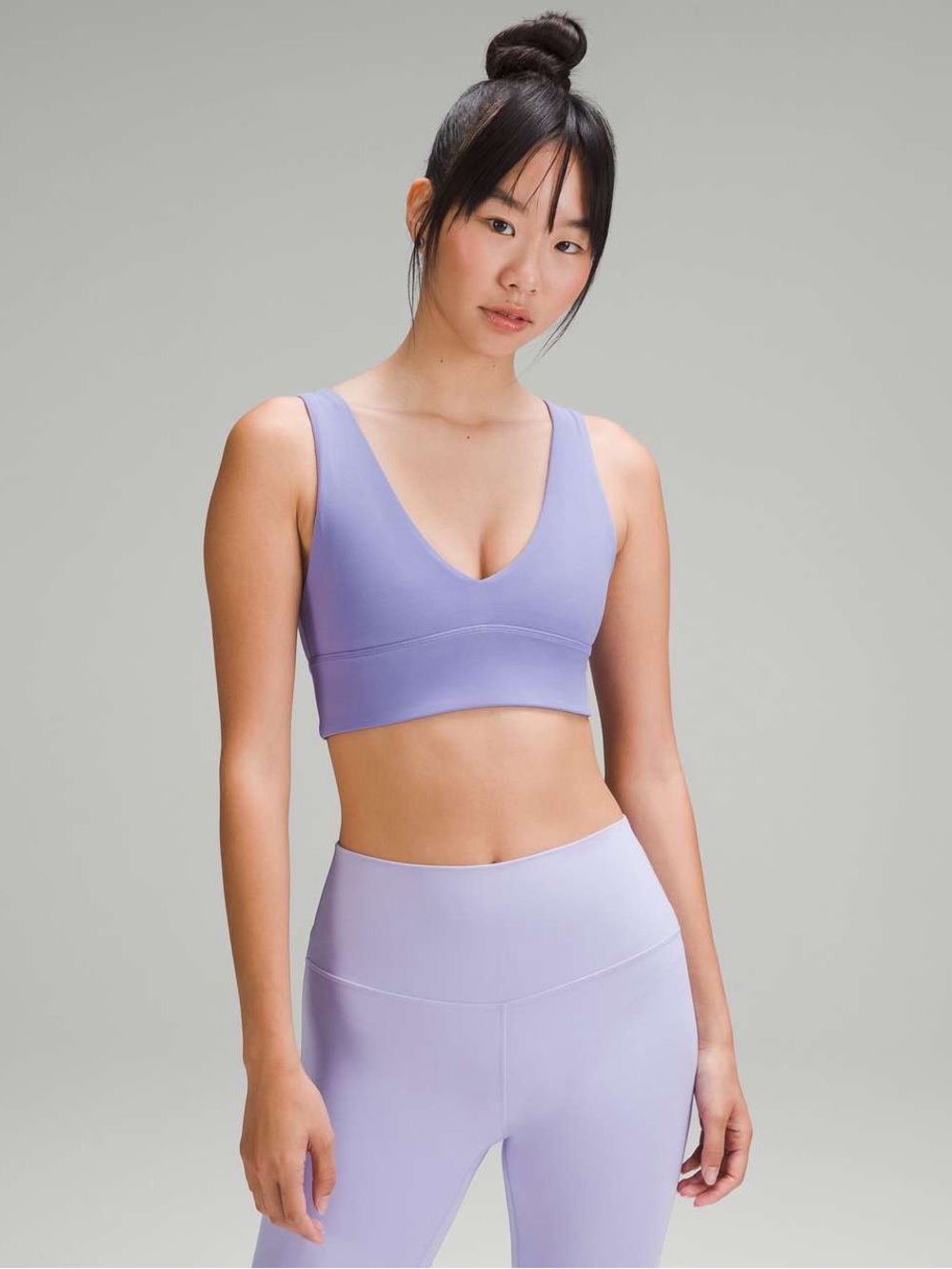 Lululemon Align V-Neck Bra Dark Lavender Yoga C/D Cup - Size 8